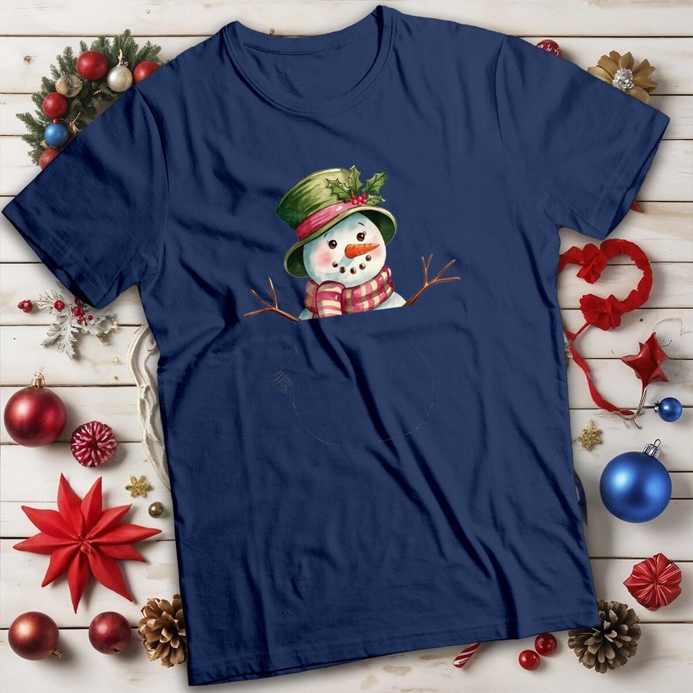 Unisexs and Unisexs Cute Winter SnowUnisex Christmas TShirt Tee MC