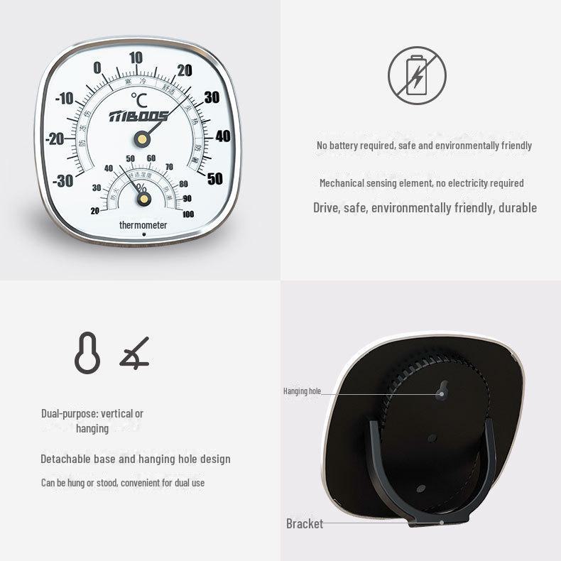 High-Precision Wall-Mounted Indoor Thermometer Hygrometer for Baby Room