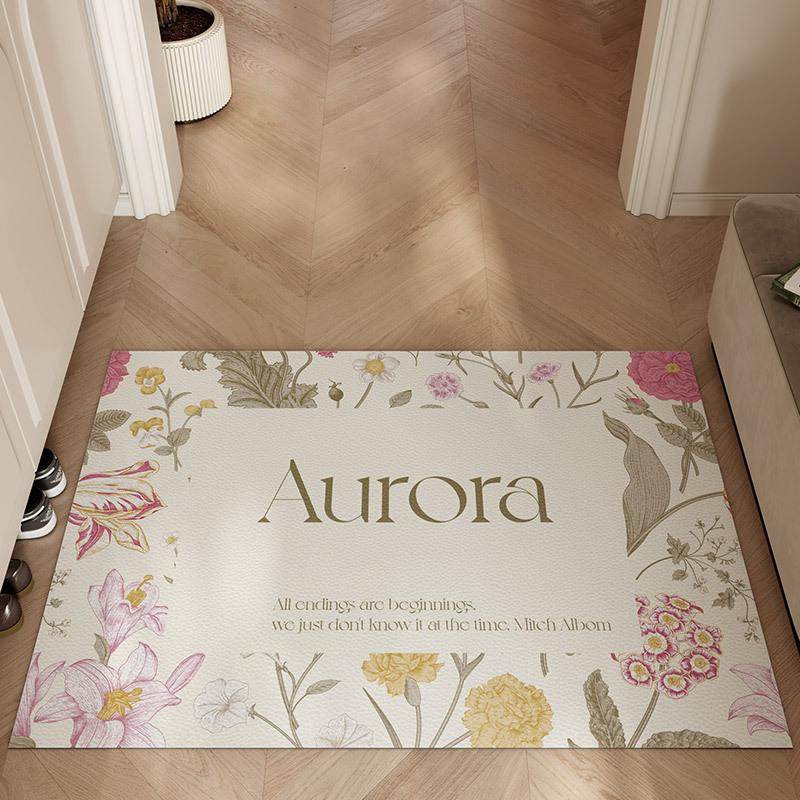 

Цветочный придверный коврик повышенной чувствительности можно протирать, не стирать, впитывающий, нескользящий придверный коврик, придверный коврик, придверный коврик и коврик для прихожей 60*90