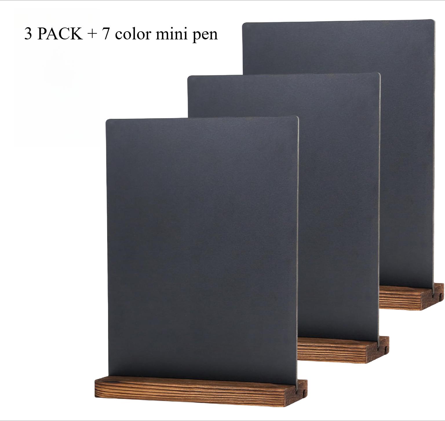 

3 Pack Desktop Chalkboard Small Chalkboard Sign with Wood Base Decoration Chalkboard Message Chalkboard Chalkboard 3 Pack 21*15CM