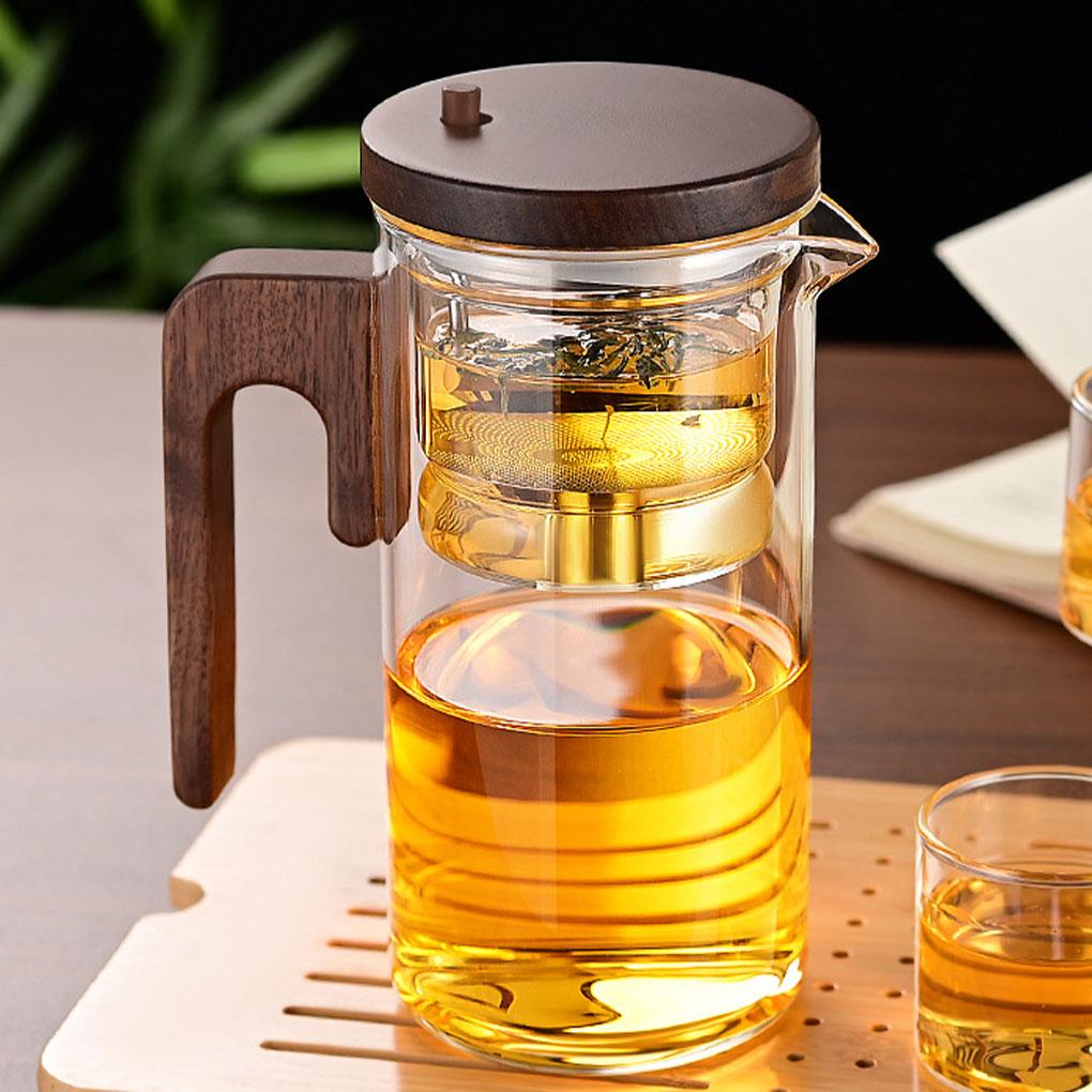 Teekanne aus Glas mit großem Fassungsvermögen und Teefilter aus Edelstahl Einfache und modische Teezubereitung