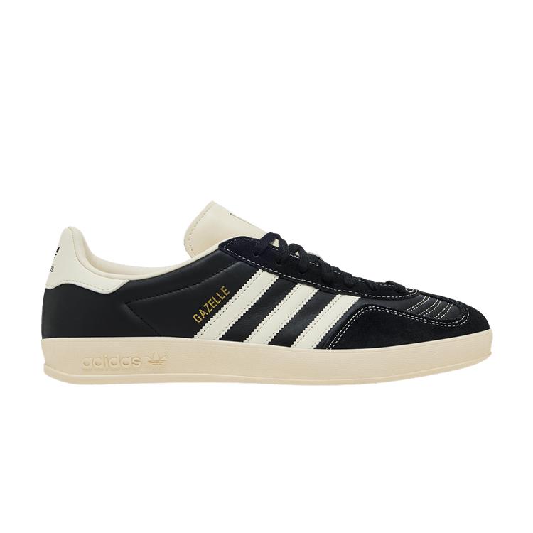 adidas Gazelle Indoor Core Black Cream White Gold Metallic 38