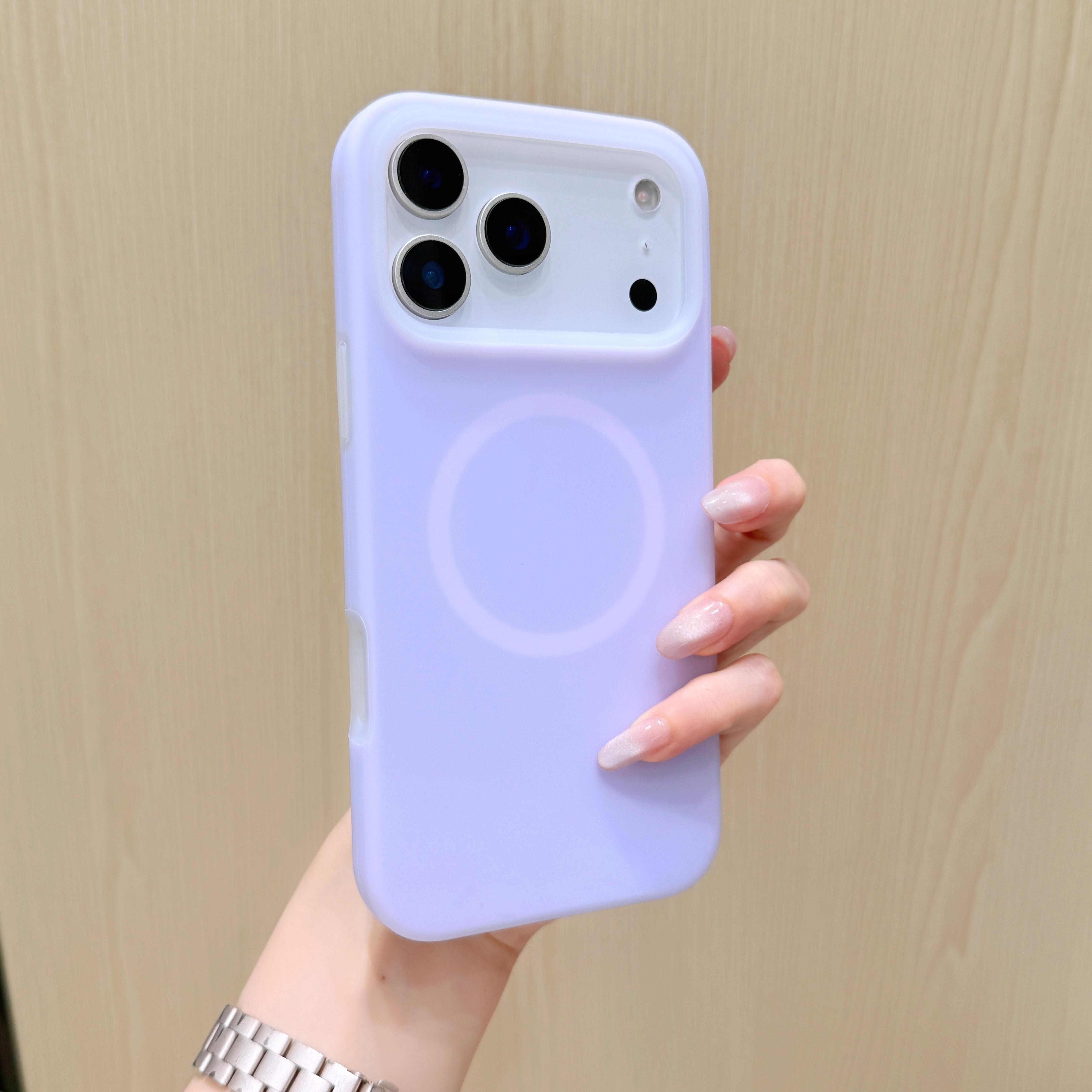 

Frosted Jelly For Magsafe Silicone Case For iPhone 17 Air 16 15 14 13 12 11 Pro Max Fluorescent Color Magnetic Shockproof Cover iPhone17 Pro