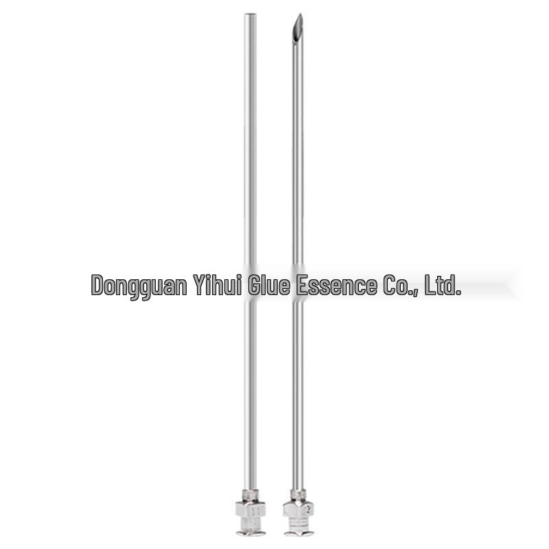 Stainless Steel 310mm Flat Tip Glue Dispensing Syringe with Sharp Needle
