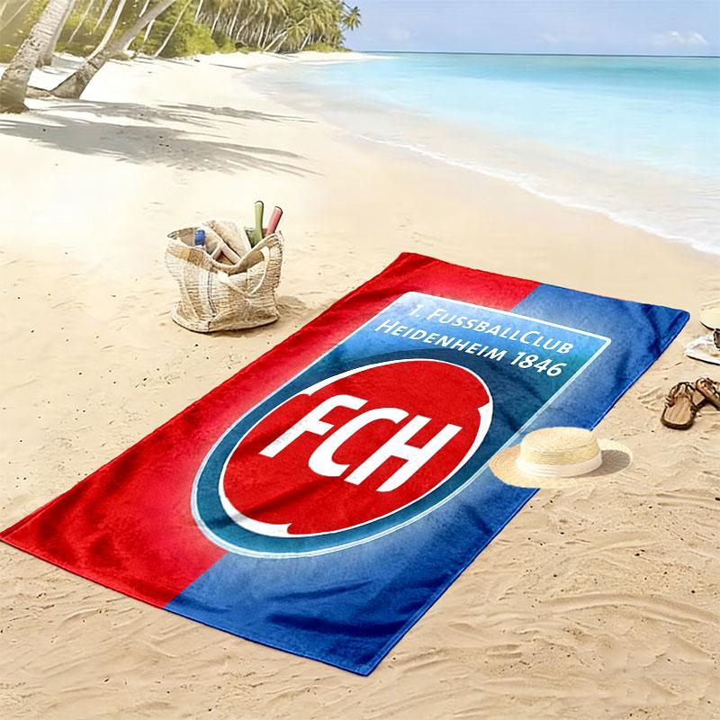 FC Heidenheim Print Beach Towel, Large Soft Quick Dry Towel for Beach Camping Swimming