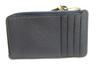 Authentic LOEWE Navy Blue Silver Soft Grained Calfskn Coin Cardholder Coin Purse #b044  Open Box