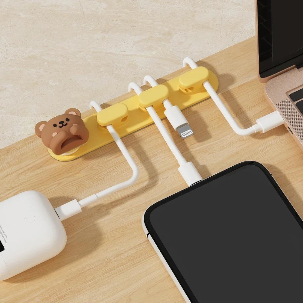 1/3PCS Desktop Cable Organizer Holder Winder Clips Desk Self-Adhesive Mobile Phone Data Cable Management Wire Cord Holder