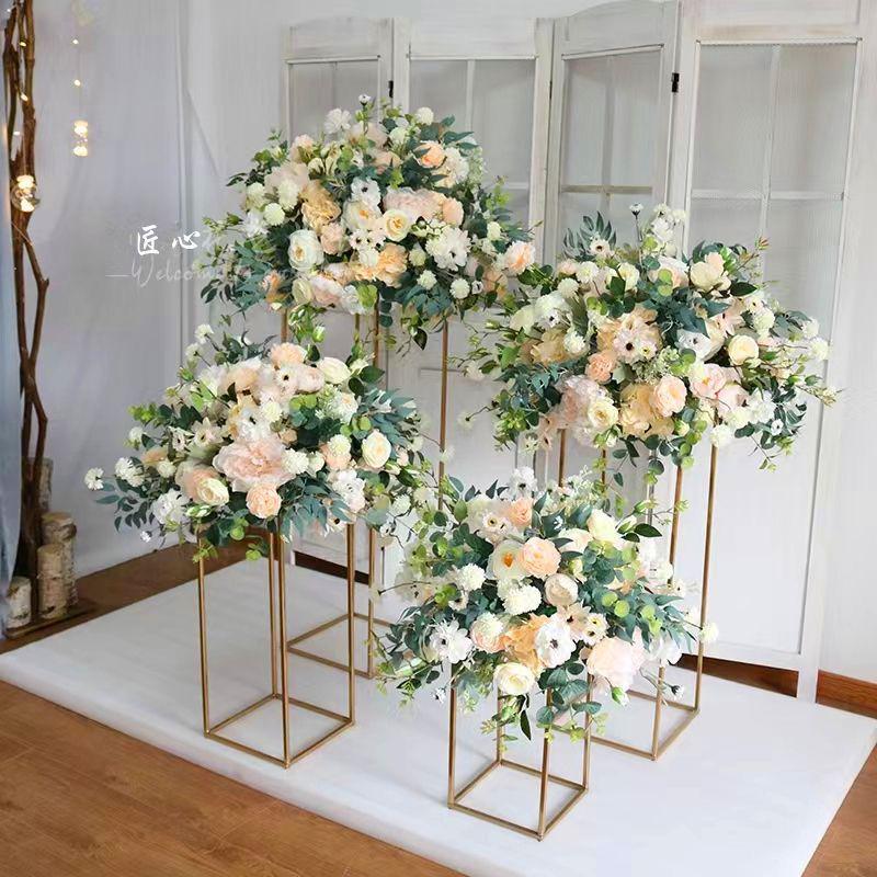 Geometric Iron Art Wedding Flower Ornaments for Event Decoration