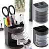 Multifunctional Pencil Holder with 3 Rotating Compartments Desktop Pen Organizers Storage Box Office Desk Organization