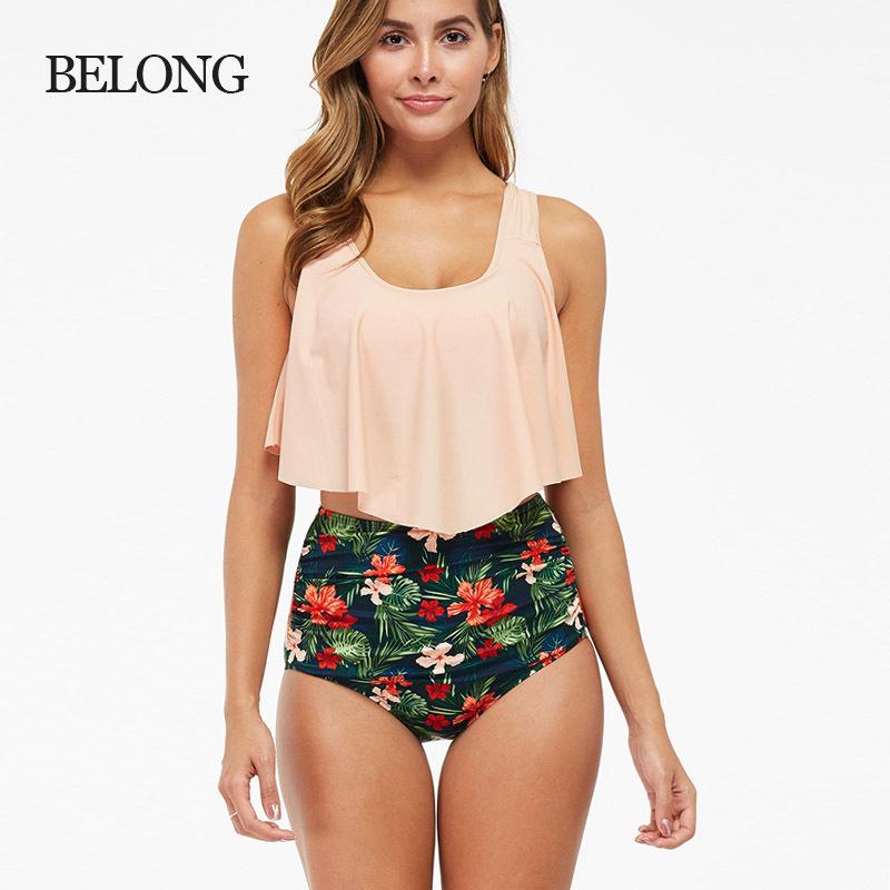European & American Ruffle High Waist Bikini - Women's Bestseller Swimsuit 2020