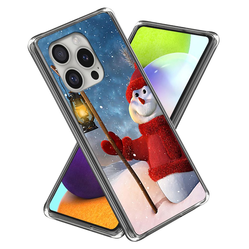 For iPhone 16 Pro Case Christmas Pattern Printing Soft TPU Phone Cover