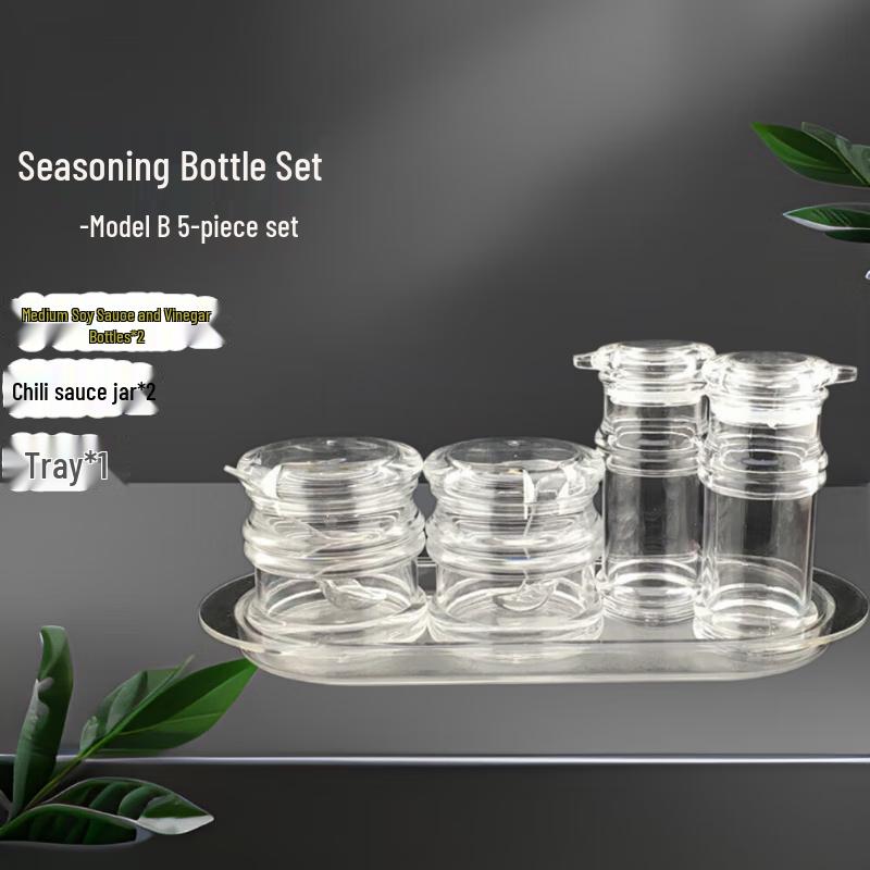 STRVELFRT Transparent Acrylic Spice & Condiment Set