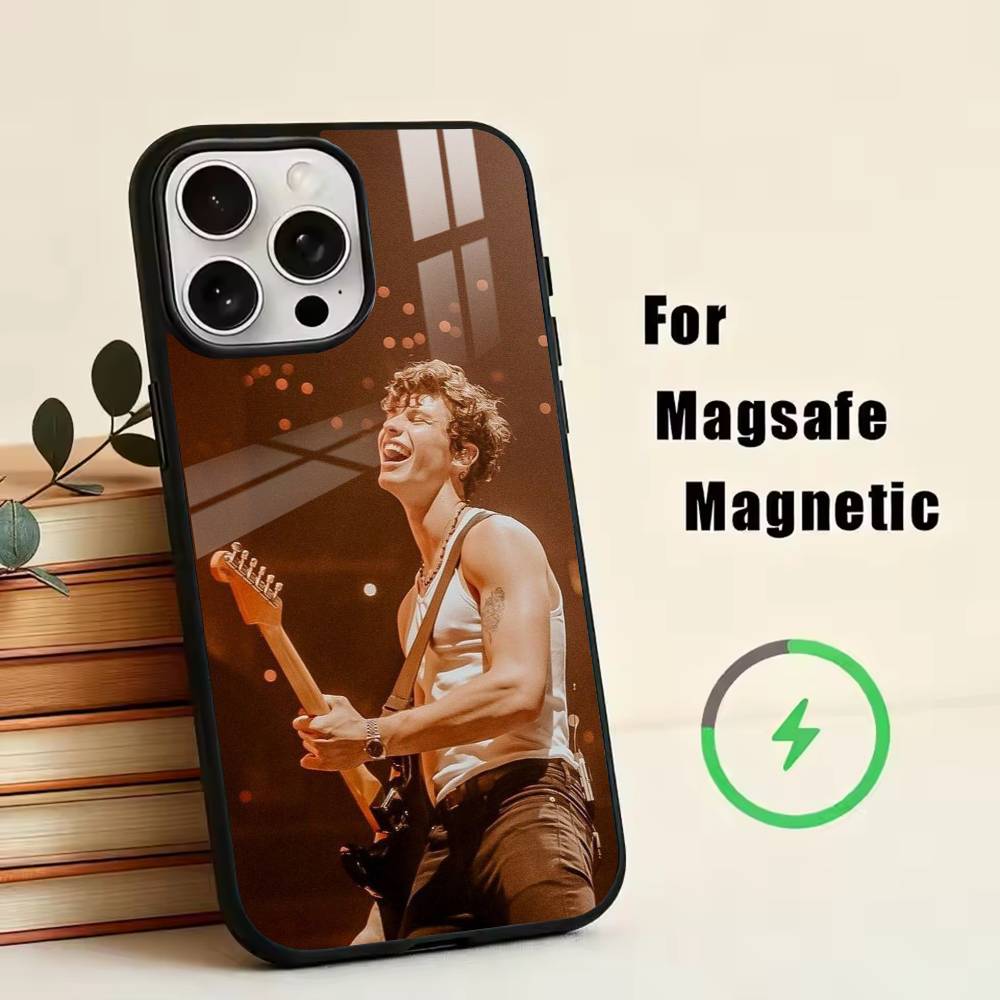 S-Shawn M-Mendes Phone Case For iPhone17,16,15,14,13,12,11 Plus,Pro Magnetic For Magsafe Wireless Charging