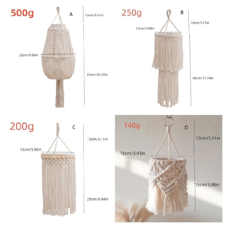 Stylish Handmade Cotton Rope Lampshade Pendants Natural Beauties Light Shade Decors Perfect for Home Decors Enthusiasts