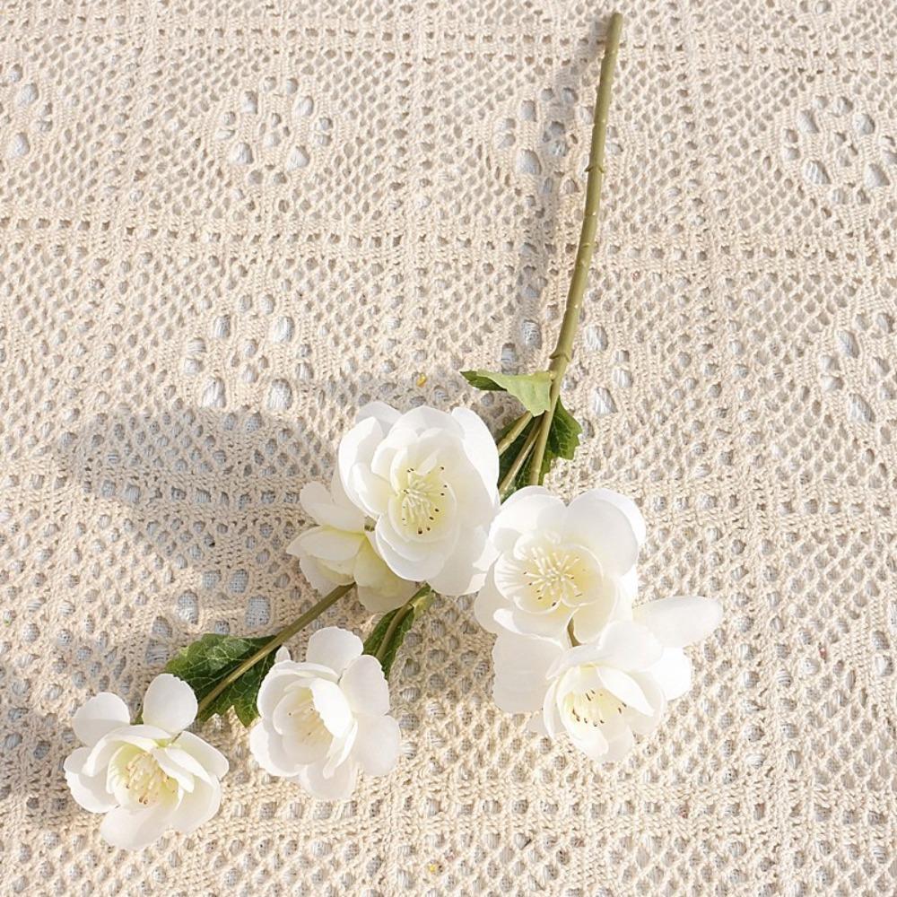

Красивая 41 см Длина Искусственный Цветок Шелковый Реалистичные Искусственные Цветы Защита от УФ Цветочная Ветка Сад Свадьба белый
