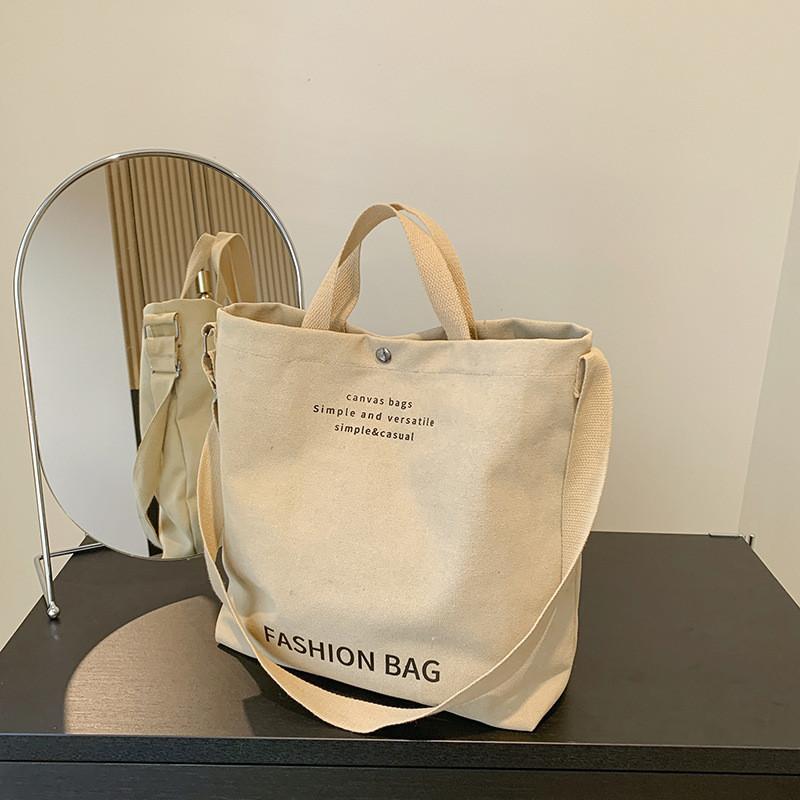 Borsa a Tote in Tela da Donna Grande Capacità con Chiusura a Zip per Uso Quotidiano