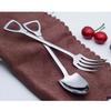 Stainless Steel Fork Spoon Set Long Handle Kitchen Cutlery Set For Dinner Travel