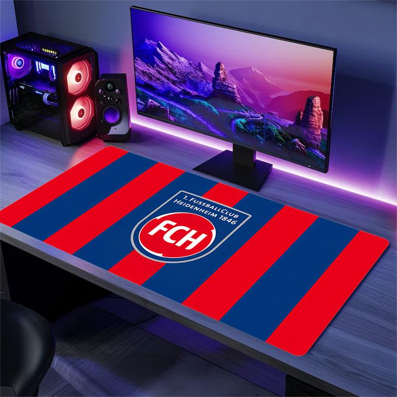 FC Heidenheim Mauspads, Große Gaming-Schreibtischmatte, Rutschfestes XXL-Mauspad für Laptop & Tablet, Mini-PC-Spielmatte mit Genähten Kanten