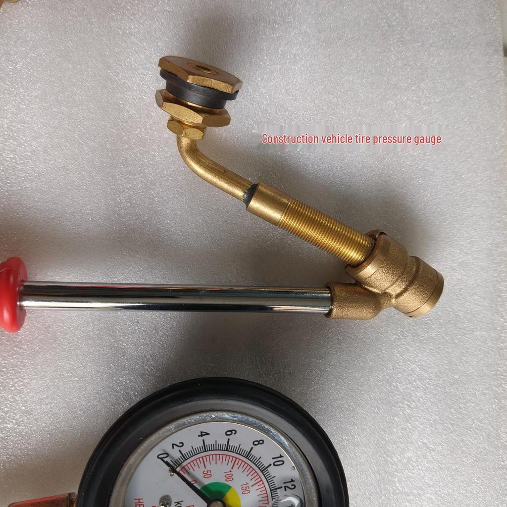 12mm Bore Tire Pressure Gauge for Large Construction Vehicles and Trucks