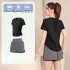 Women's High-End Short-Sleeve Sport T-Shirt & Fitness Set - Breathable, Quick-Drying Yoga and Running Wear