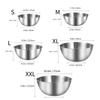 1Pcs Stainless Steel Salad Bowls 17/19/23/25/27cm Fruit Vegetable Noodle Container Egg Flour Mixing Basin with Scale