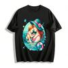 Mom And Baby Beach Swimming Print Casual Vacation T-shirt Pure Cotton T-shirt