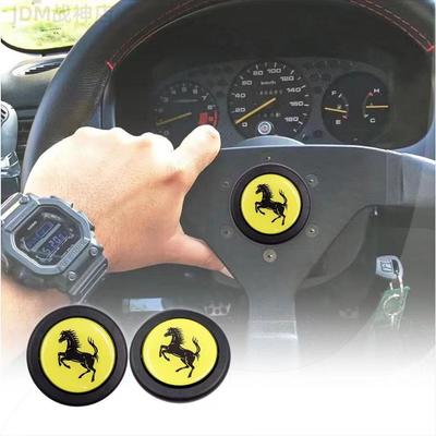 60mm Steering Wheel Car Horn Button Modified Racing Car Horn Cover For Ferrari Logo Dedicated Auto Protect Decorate Accessories JQ5
