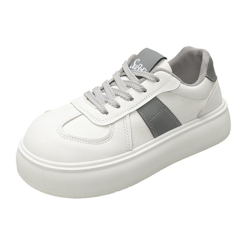 Spring new thick-soled little white shoes women's light and versatile sports and leisure heightening big head lightweight board shoes