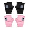 Heated Fingerless Smart Heating Gloves 3 Heat Modes Digital Display Gloves Water-Resistant Windproof Rechargeable Hand Warmers for Work Cycling Skiing
