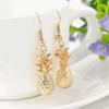 Fruit Pineapple Alloy Drop Earrings Vintage Gold Color Pendant Earrings for Women Party Charm Jewelry Accessories