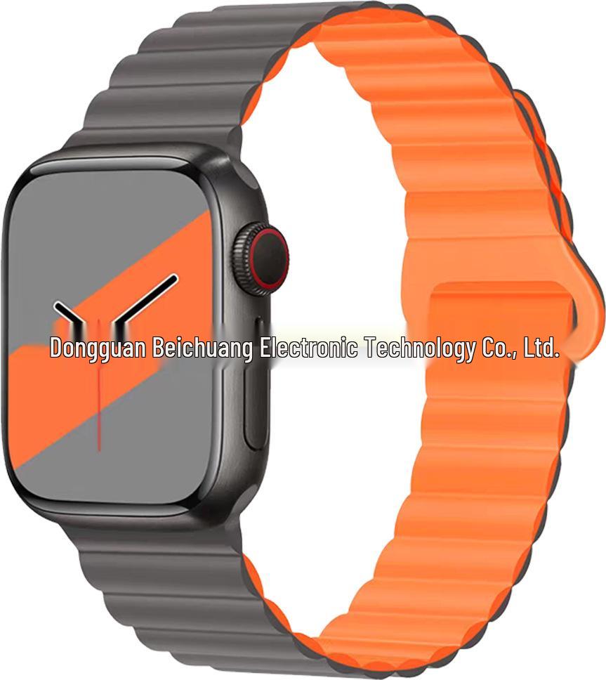 Two-Color Silicone Strap for Apple Watch 10/SE Creative S9