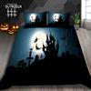Halloween Duvet Cover Set Thumbedding Halloween Decor Mysterious Forest Bedding Set Polyester Double Queen King Size Quilt Cover