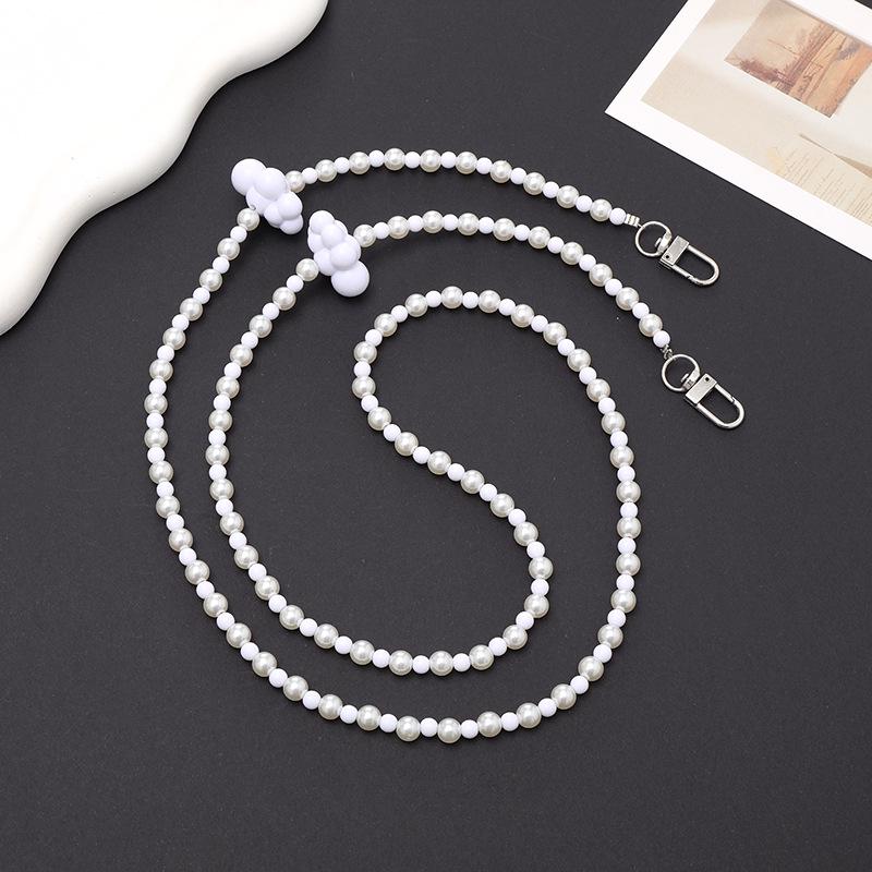 Yi Lian Acrylic Beaded Phone Chain: Pearl Crossbody Strap Charm for Women