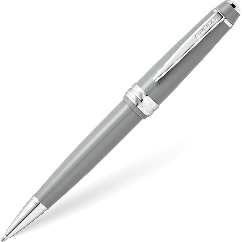 Cross Bailey Light Polished Resin Refillable Ballpoint Pen, Medium Ballpen, Includes Premium Gift Box - Glossy Grey
