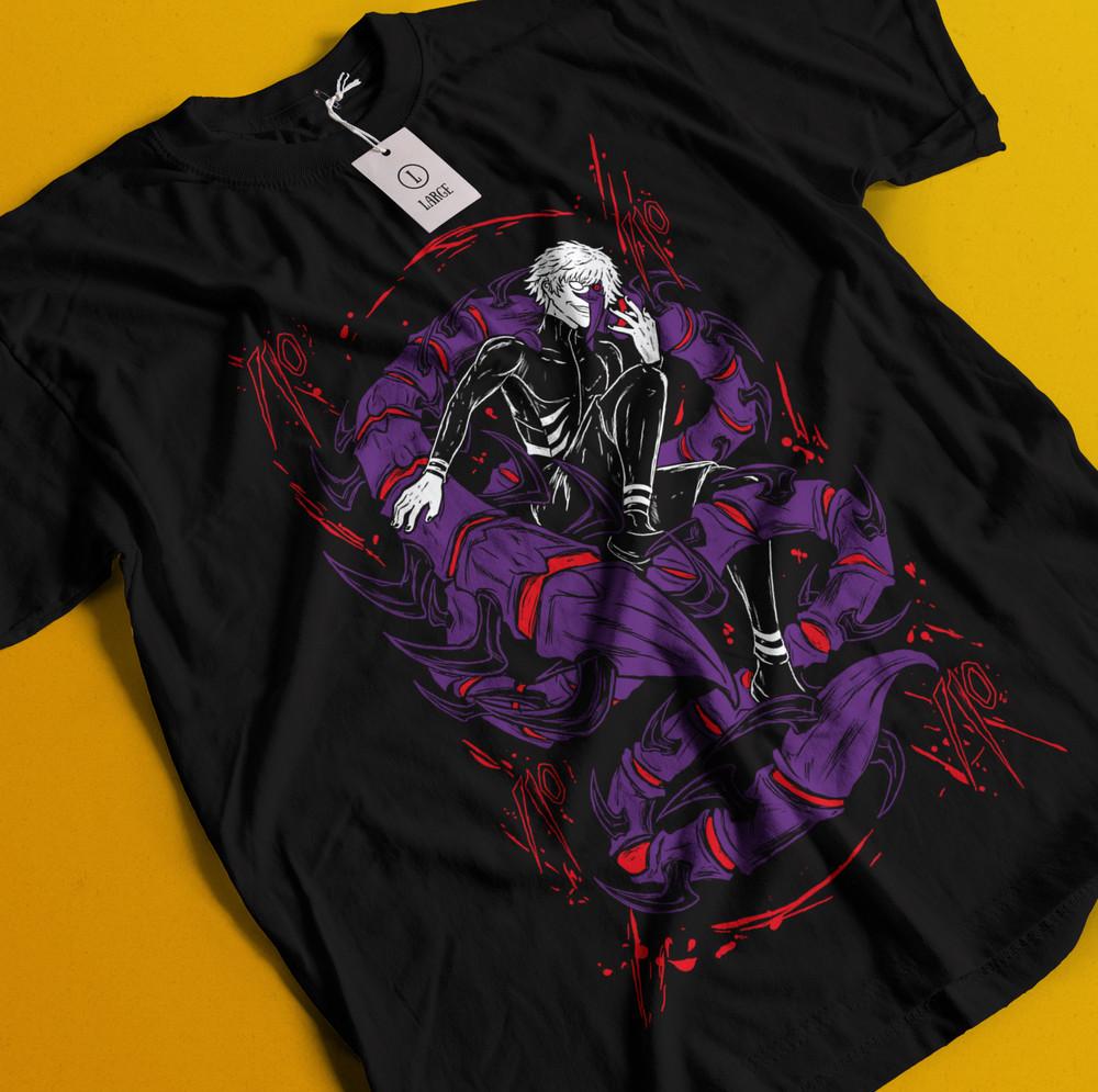 

Футболка Токийский Гуль Футболка Кен Канеки Футболка Джузо Сузуя Футболка Тоука Киришима Ужасы XL