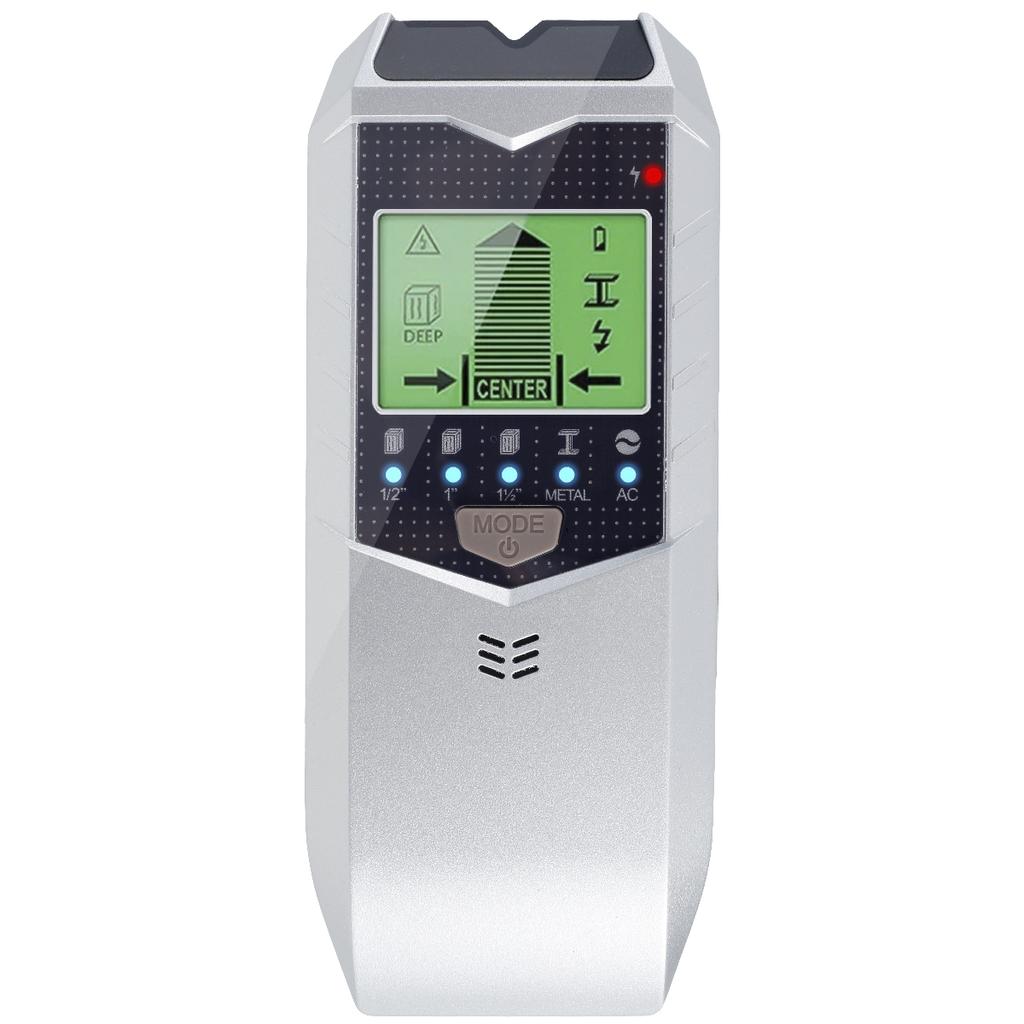 5in1 Sh402 Wall Stud Detector Sensor Stud Finder Metal Detecion Metal Depth Measurement Finder with LED Display and Audio Alarm