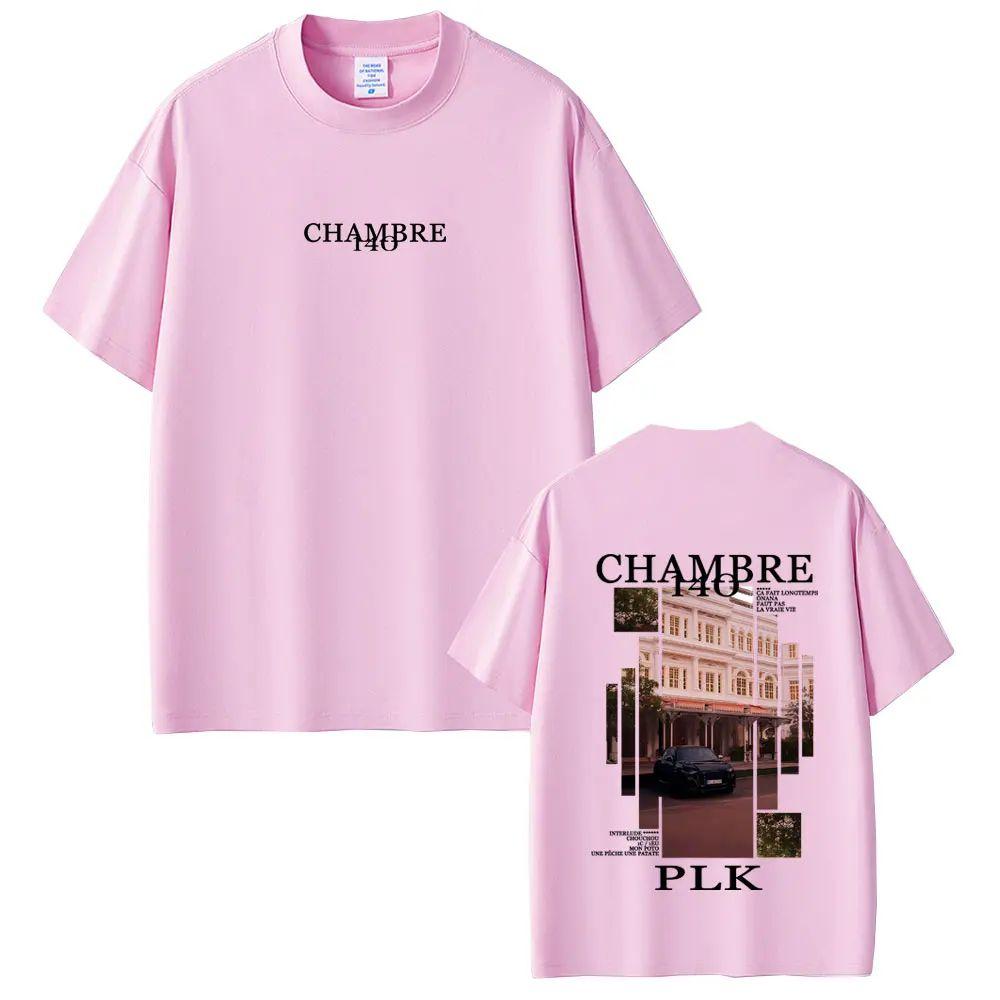 Hip Hop Fashion Pop Music T Shirts Rapper PLK Chambre 140 Album Graphic T-shirt Men Women Vintage Casual Oversized T Shirt