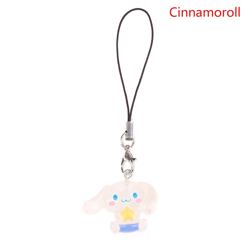 Sanrio Phone Pendant Melody Cinnamoroll Keychain Lanyard Kuromi Bag Charm Hello Kitty Hanging Rope Decoration