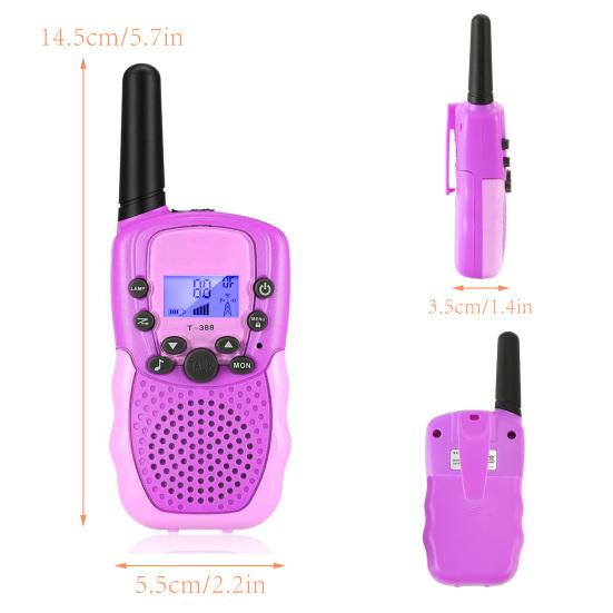 2 Stück Walkie Talkies mit 22 Kanälen 2-Wege-Funkgeräte Geschenke 3 Kilometer