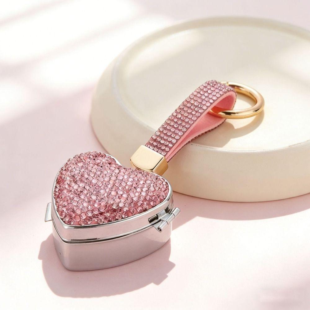Shining Bling Mini Pill Case Colorful Rhinestone Bag Hanging Ornaments  Valentine's Day Gift