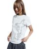 AAKAM Splatter Painted Cros2 Half Top (White)