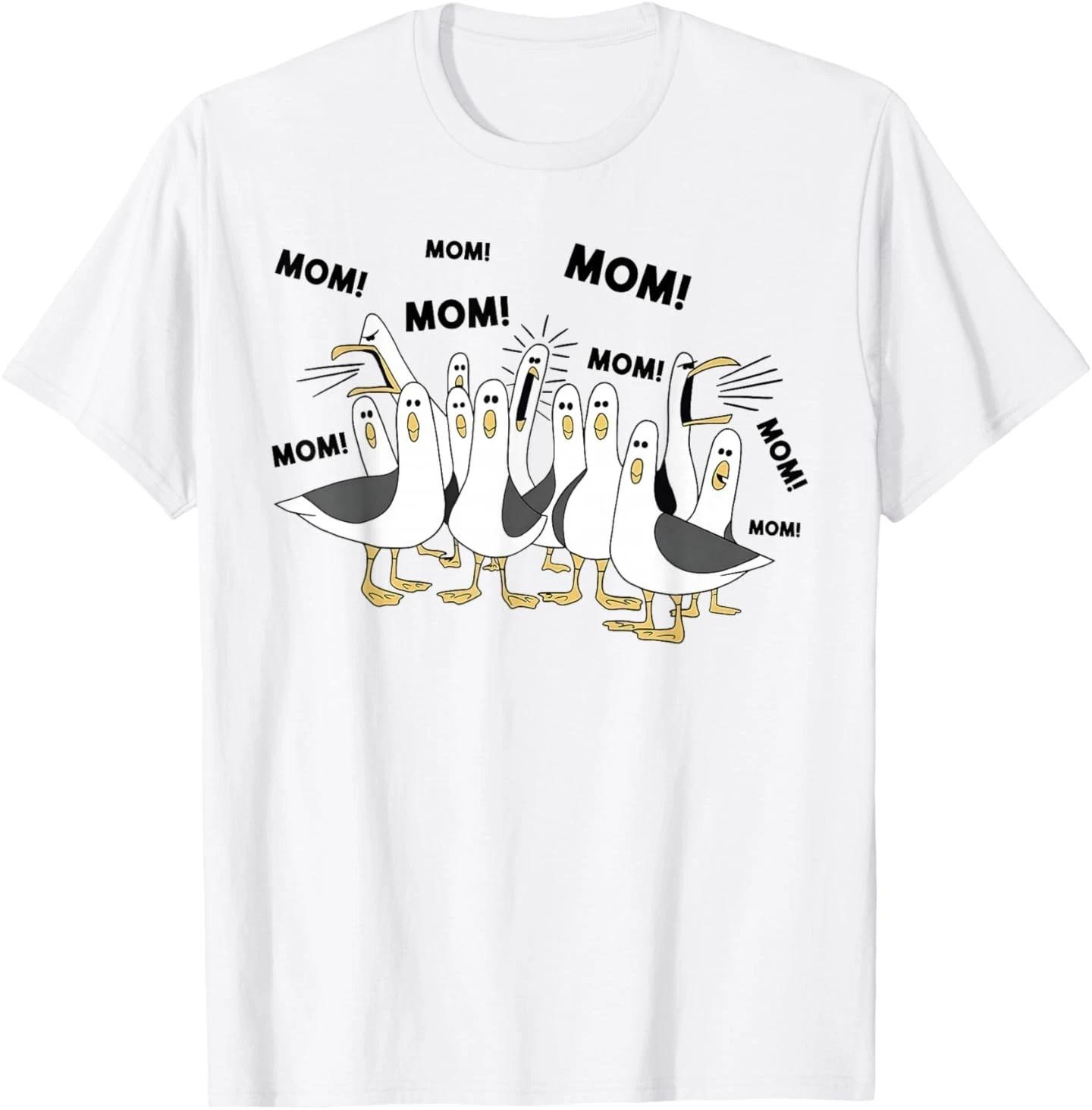 Funny Seagull Mom Mom Ocean Life Mother s Day Bird Animal T- Shirt S
