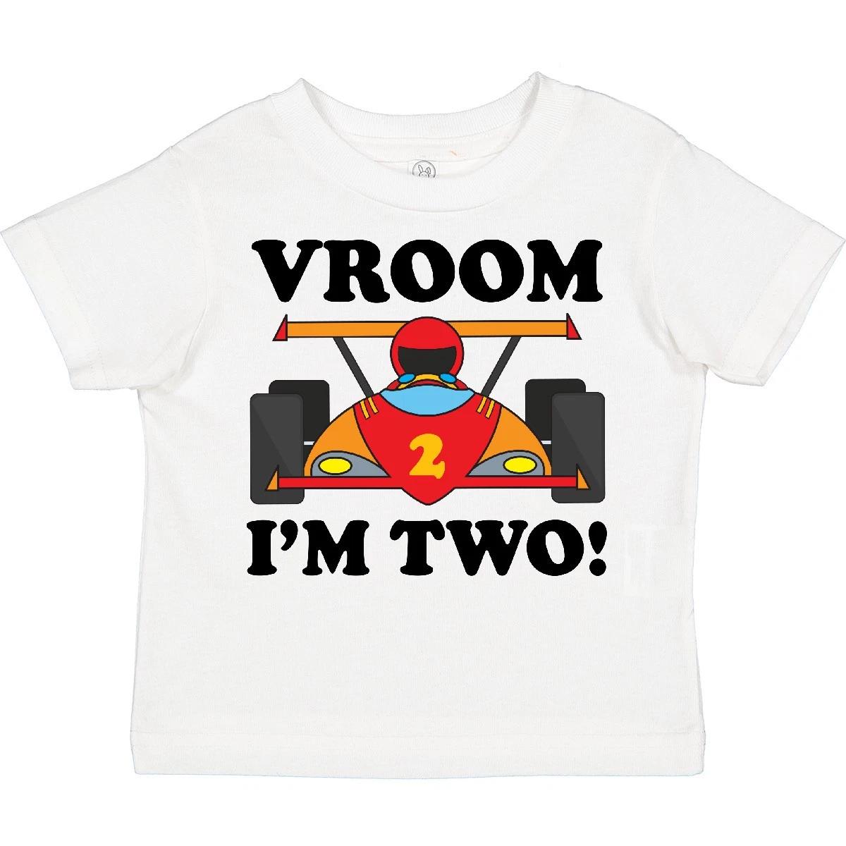 Inktastic 2nd Birthday Racing Car Toddler kids boys T-Shirt Second 2 Year Old Two Im Race 160
