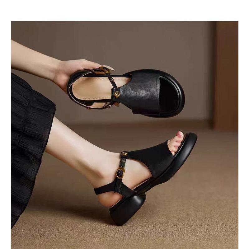 Fashion Open Toe Platform Block Heel Sandals Women 2025 Summer New Casual Roman Women's Shoes