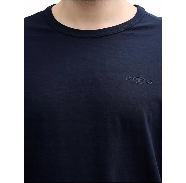 Футболка Tom Tailor plus t-shirt with sky captain blue EU 2XL