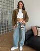 2025 Autumn/Winter Women's Retro Khaki Suede Jacket