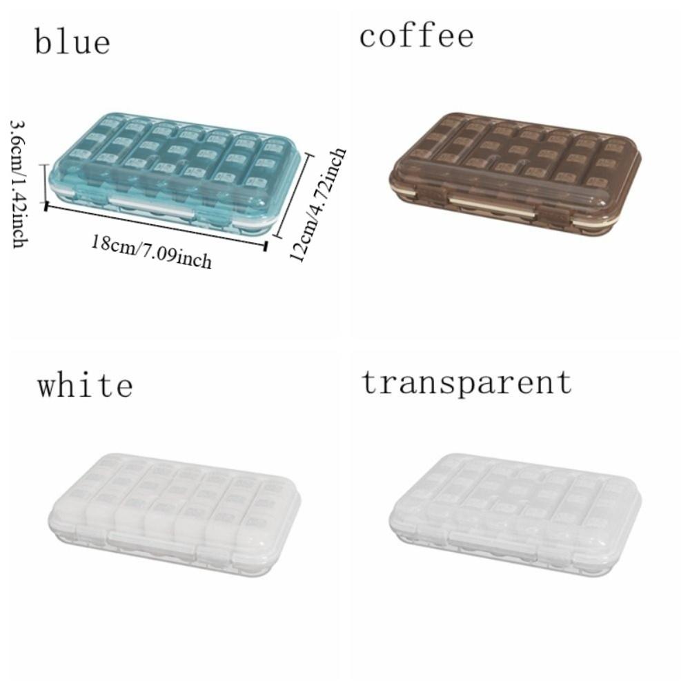 21 Grid Pill Dispenser Large Capacity Pill Classification Box Medication Organization