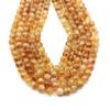 4/6/8/10/Mm Natural Stone Yellow Tower Crystal Round Loose Citrine Bead Crystal Stone Jewelry Making Diy Bracelet Necklace Gift