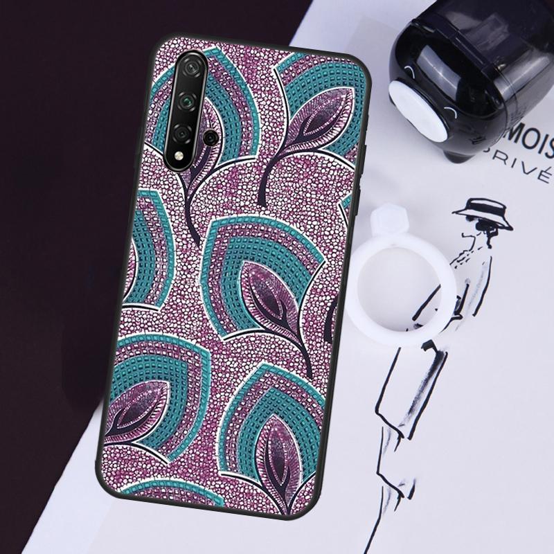 African Wax Fabric Cover For Huawei Nova Y91 Y90 Y70 Y60 Y61 9 10 SE 11i 8i 7i 3i 5T P30 P40 Lite P60 Pro Case