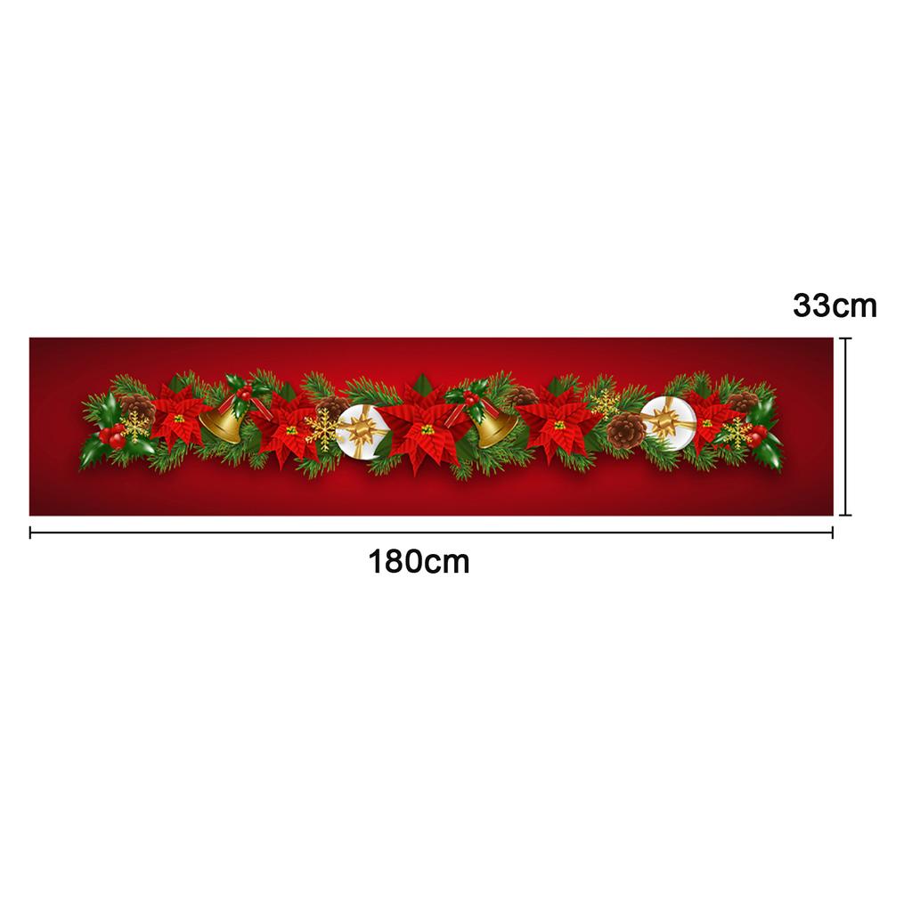 1 Pc Christmas Table Runner Reusable Table Cloth Creative Christmas Table Flags Printed Flags for Anniversary Banquet Festival